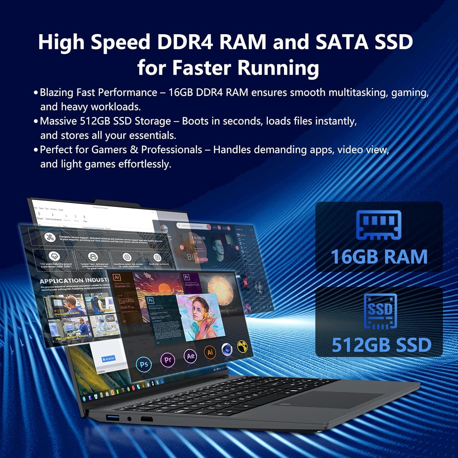 2025 Laptop, 15.6 inch Laptop Computer, Traditional Laptop Computers with 16GB RAM 512GB SSD (N150 16GB RAM 512GB SSD) 3 2025 Laptop, 15.6 inch Laptop Computer, Traditional Laptop Computers with 16GB RAM 512GB SSD (N150 16GB RAM 512GB SSD) - الصورة 3