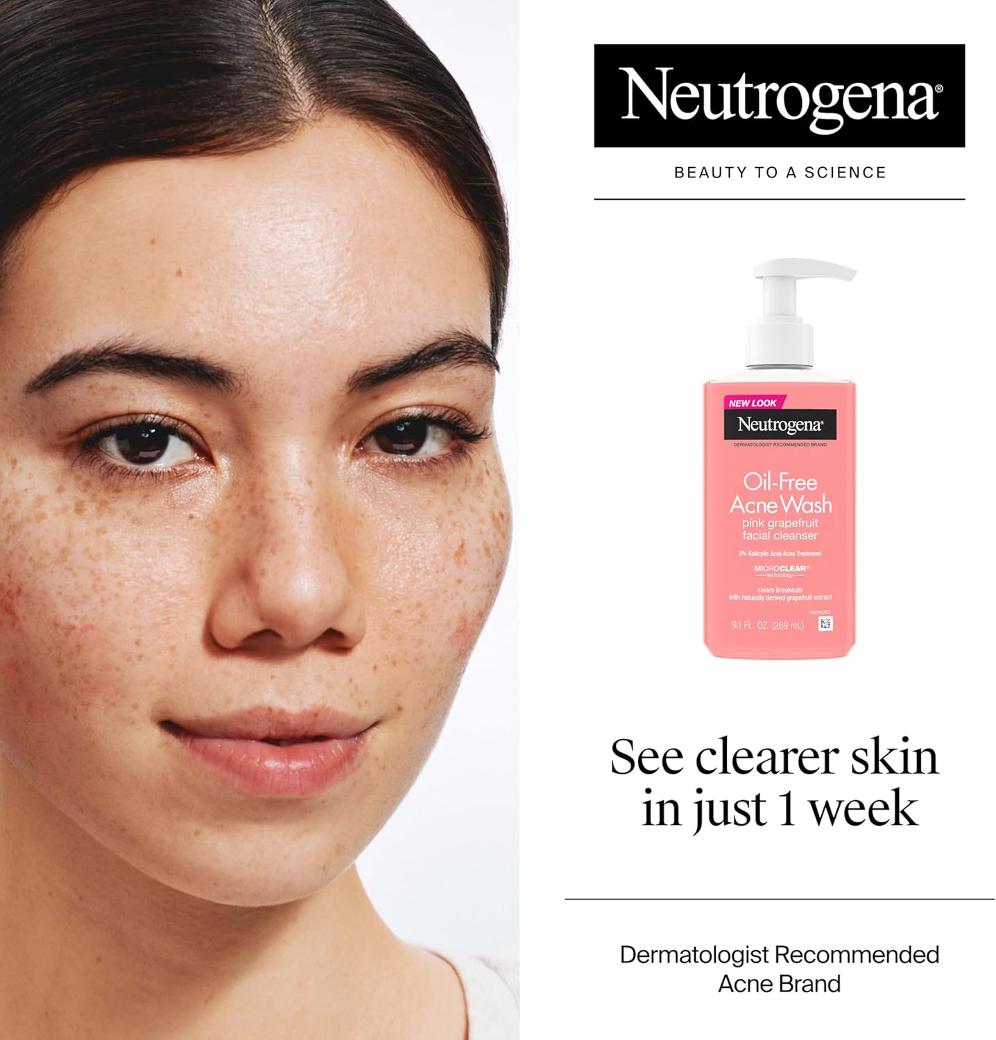 غسول وجه لتنظيف المسام والتخلص من حب الشباب مع حمض الساليسيليك والجريب فروت الزهري وفيتامين سي وخالي من الزيت من نيوتريجينا، 9.1 اونصة سائلة 3 غسول وجه لتنظيف المسام والتخلص من حب الشباب مع حمض الساليسيليك والجريب فروت الزهري وفيتامين سي وخالي من الزيت من نيوتريجينا، 9.1 اونصة سائلة - الصورة 3