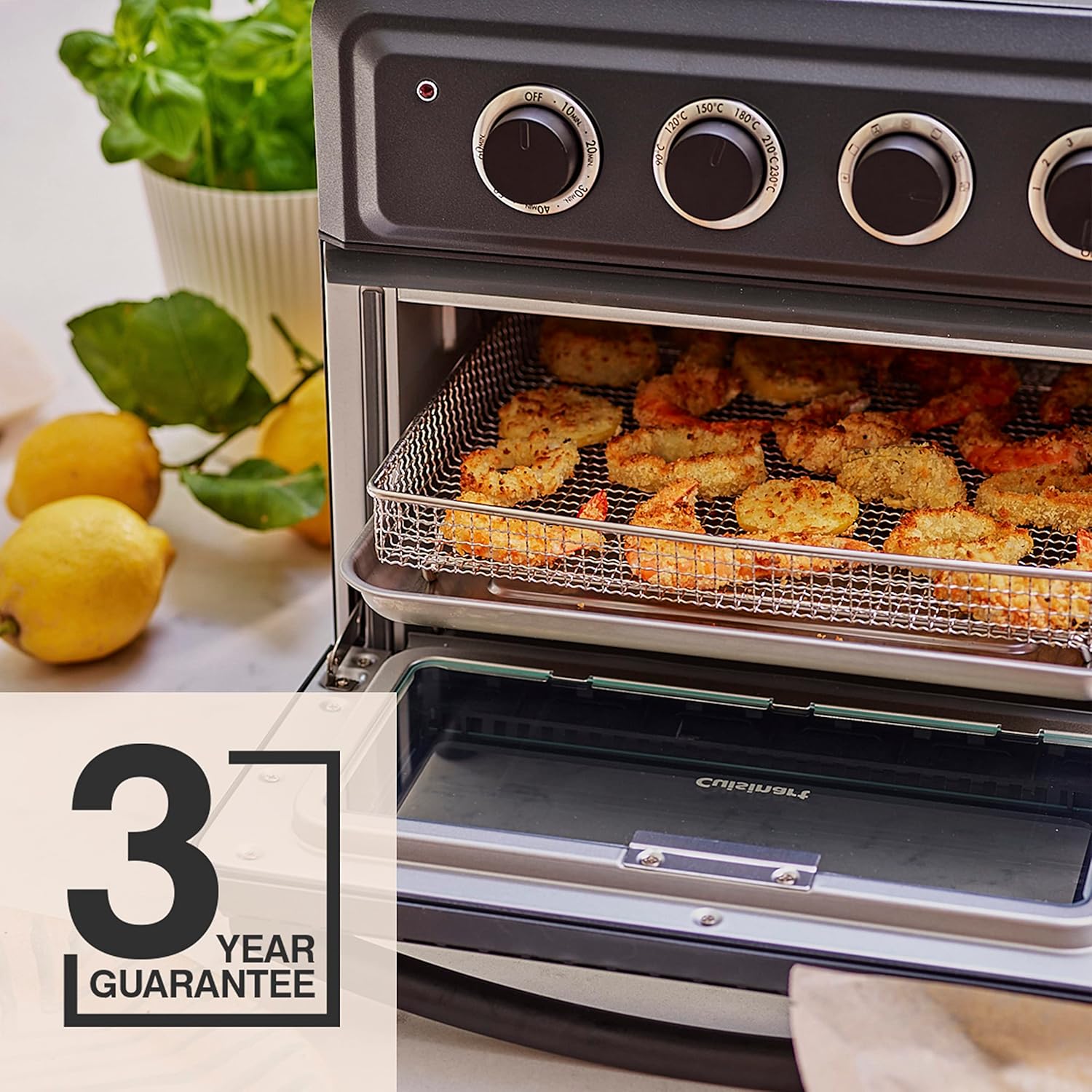 كويزنارت فرن صغير للقلاية الهوائية 7 وظائف للقلي الهوائي التحميص الخبز المحمص والحفاظ على الدفء رمادي داكن TOA60U 1630.0 واط 15 كويزنارت فرن صغير للقلاية الهوائية 7 وظائف للقلي الهوائي التحميص الخبز المحمص والحفاظ على الدفء رمادي داكن TOA60U 1630.0 واط - الصورة 15