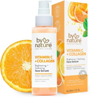 سيروم لتفتيح الوجه بفيتامين سي والكركم من باي نيتشر، لنوع البشرة دهنية، من باي نيتشر فروم نيوزيلند