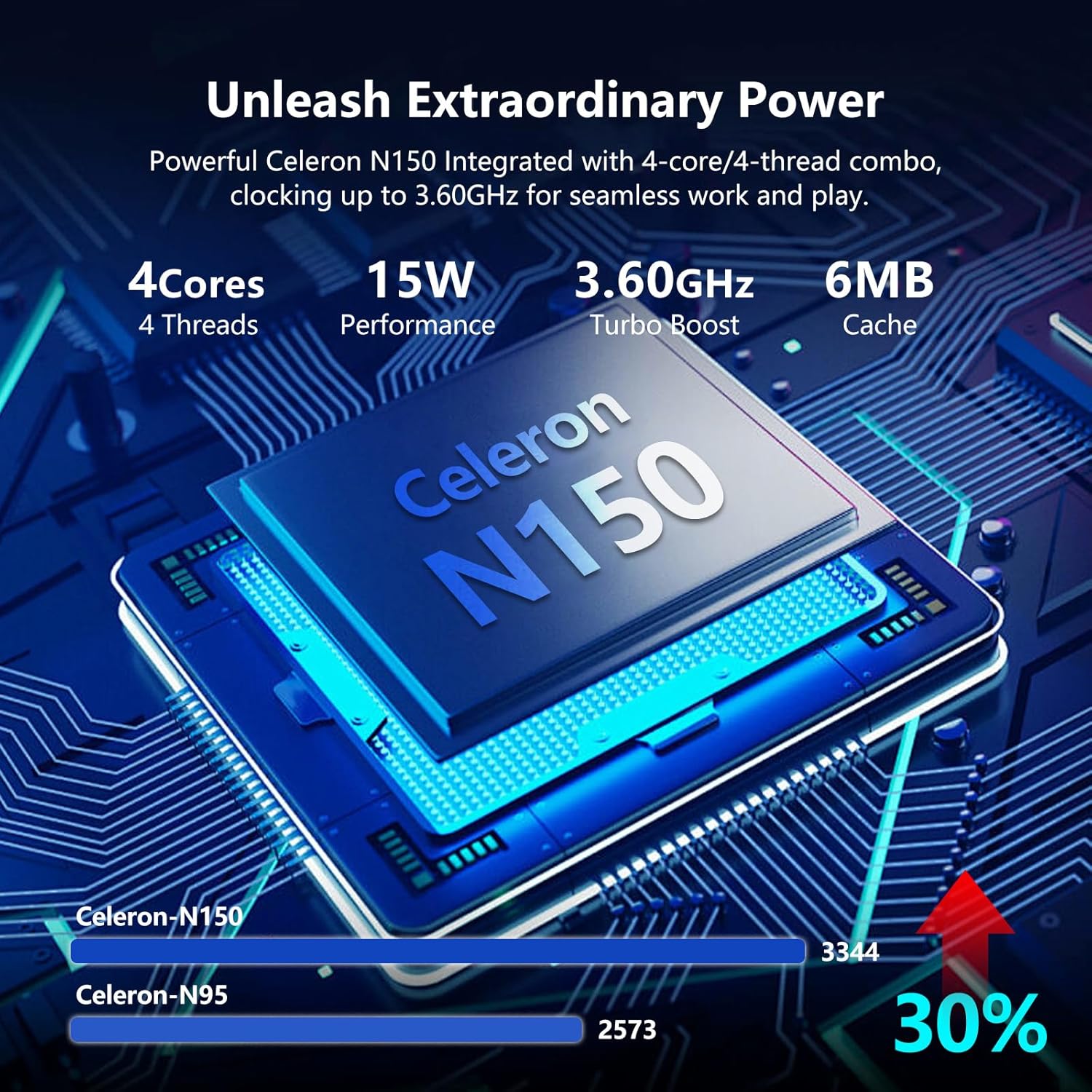 2025 Laptop, 15.6 inch Laptop Computer, Traditional Laptop Computers with 16GB RAM 512GB SSD (N150 16GB RAM 512GB SSD) 2 2025 Laptop, 15.6 inch Laptop Computer, Traditional Laptop Computers with 16GB RAM 512GB SSD (N150 16GB RAM 512GB SSD) - الصورة 2