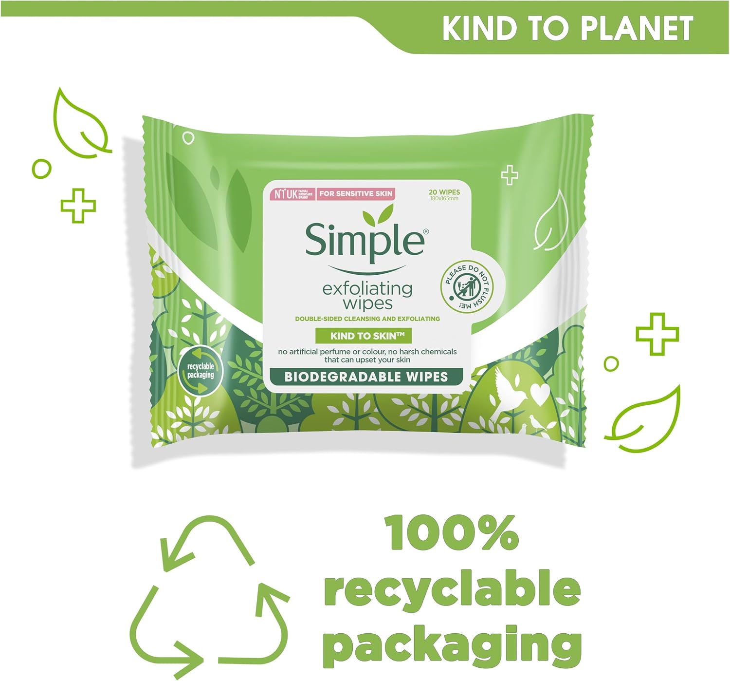 سمبل مناديل مقشرة للوجه قابلة للتحلل البيولوجي لتنعيم البشرة وفك المسام للبشرة الحساسة، 20 منديل 4 سمبل مناديل مقشرة للوجه قابلة للتحلل البيولوجي لتنعيم البشرة وفك المسام للبشرة الحساسة، 20 منديل - الصورة 4