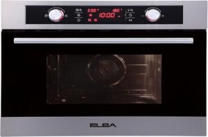 ELBA - 44L Built-in Microwave Oven Grill + Convection - 13 Menus - Time/Weight Defrost + Preheat - Timer+End Signal - Digital Control Display - Triple Glass Door - Stainless Steel - Italian Technology