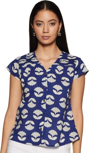 قميص فلورال نسائي بقصة عادية من أمازون