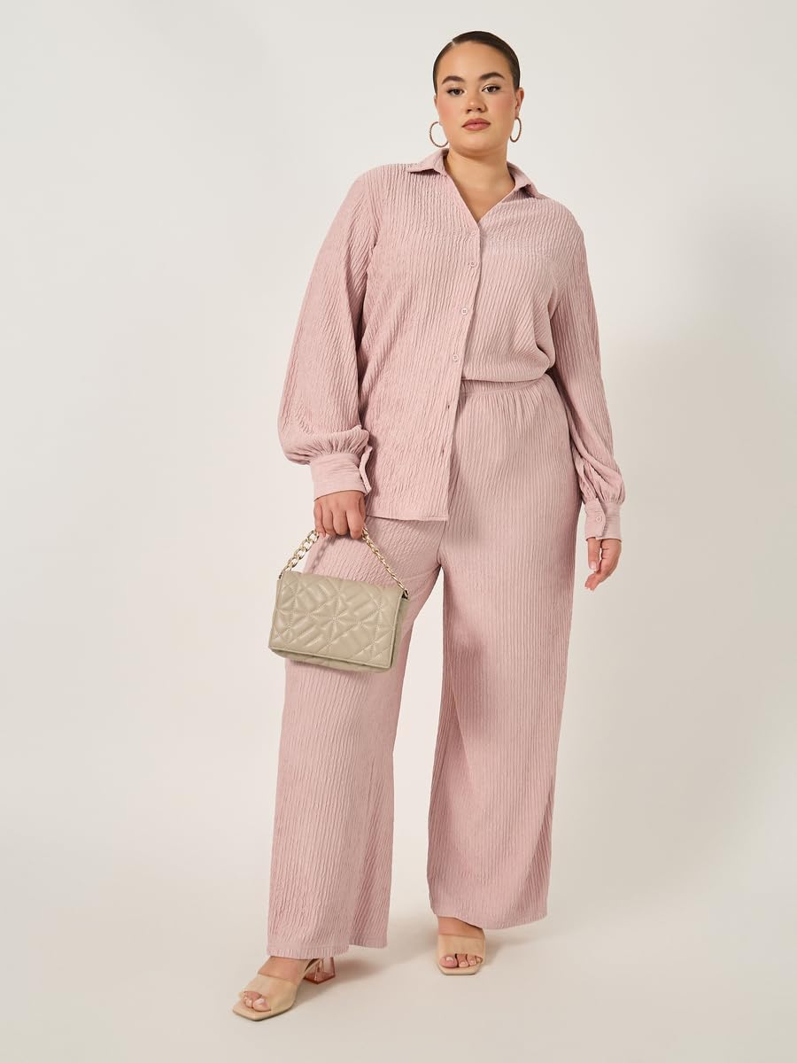 1768181548 قميص نسائي منسوج باكمام منفوخة مقاس كبير من ستايلي