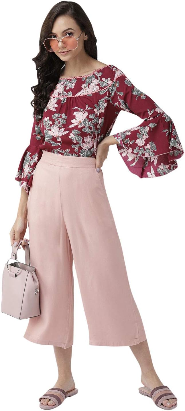 1768218313 بلوزة بقصة عادية وتصميم زهور من كريف