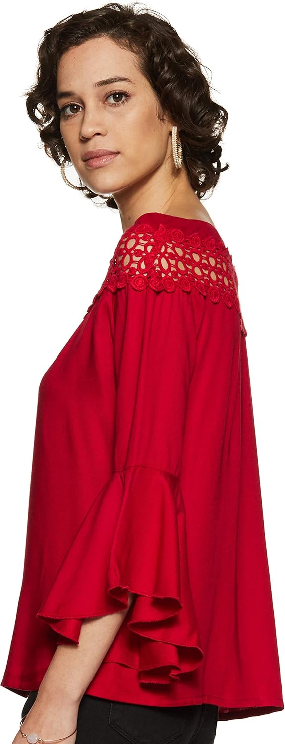 1768230494 بلوزة بقصة عادية ولون واحد للنساء من كريف