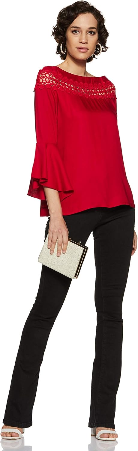 1768230496 بلوزة بقصة عادية ولون واحد للنساء من كريف