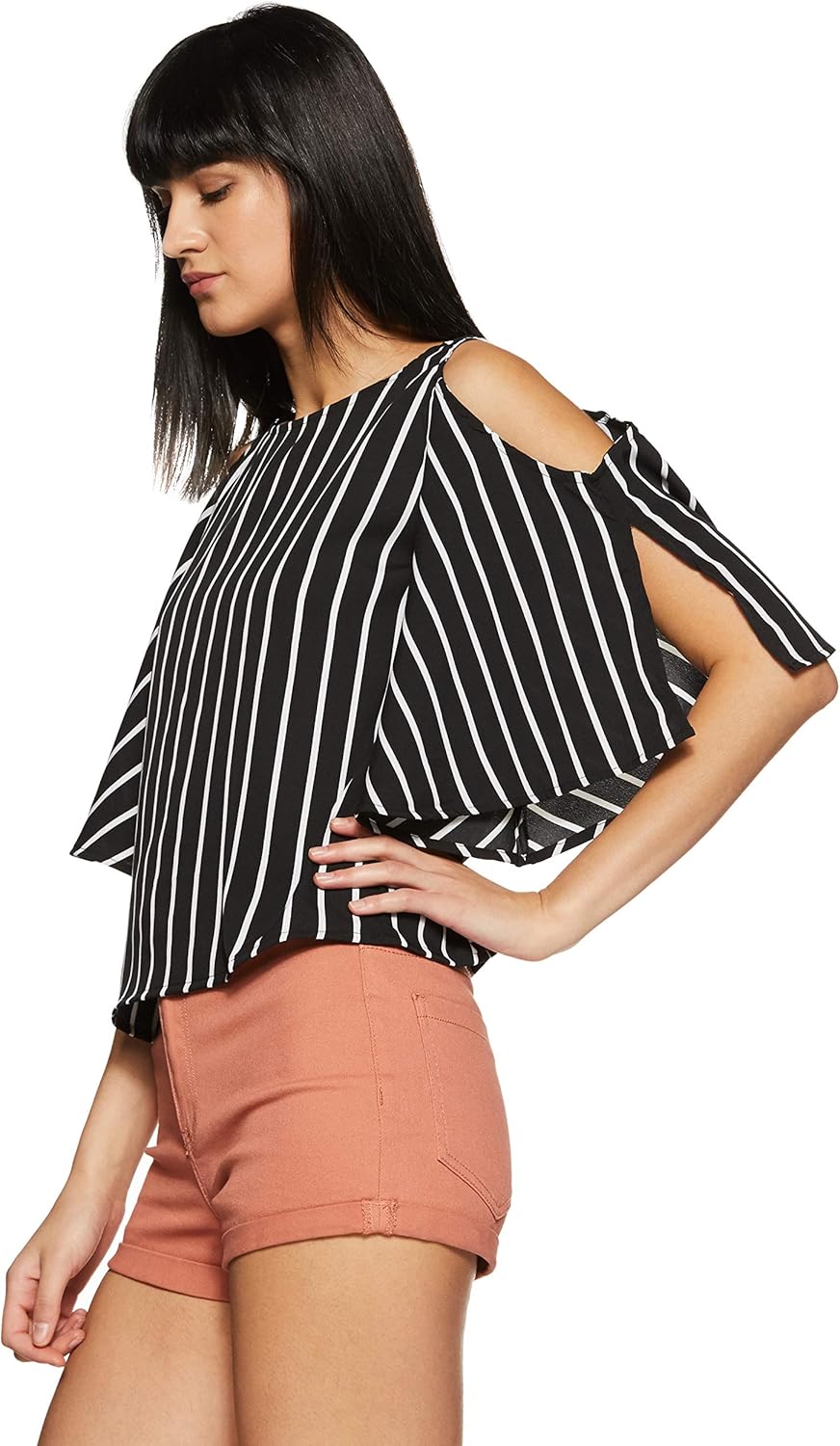 بلوزة مخططة بقصة عادية للنساء من كريف 8 1768242680 بلوزة مخططة بقصة عادية للنساء من كريف