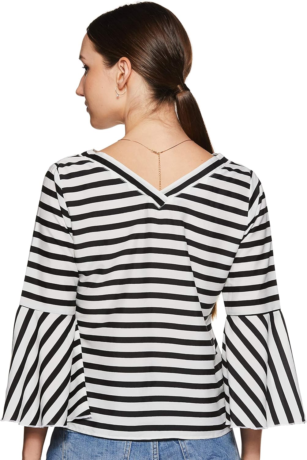 1768303608 بلوزة بقصة عادية ونمط مخطط للنساء من كراف