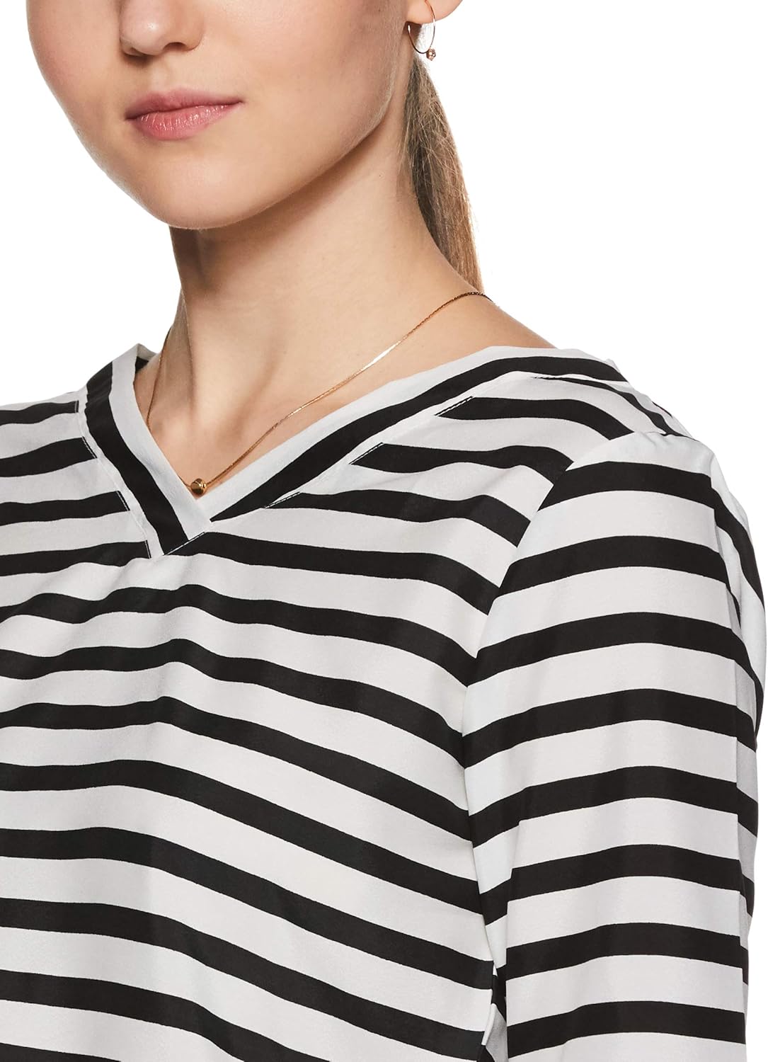 1768303611 بلوزة بقصة عادية ونمط مخطط للنساء من كراف