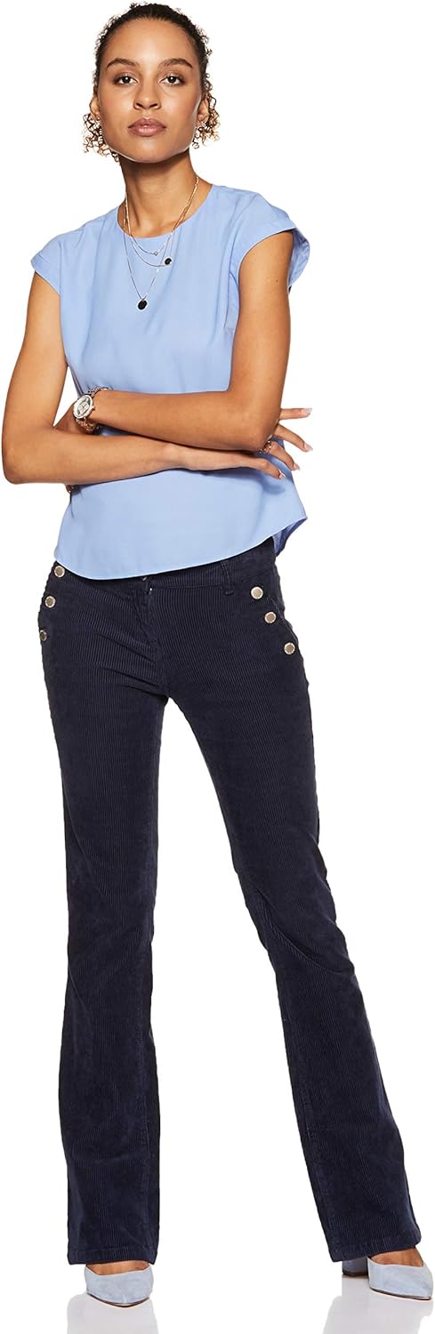 1768474240 بلوزة بقصة عادية للنساء ولون سادة من أمازون براند سيمبول