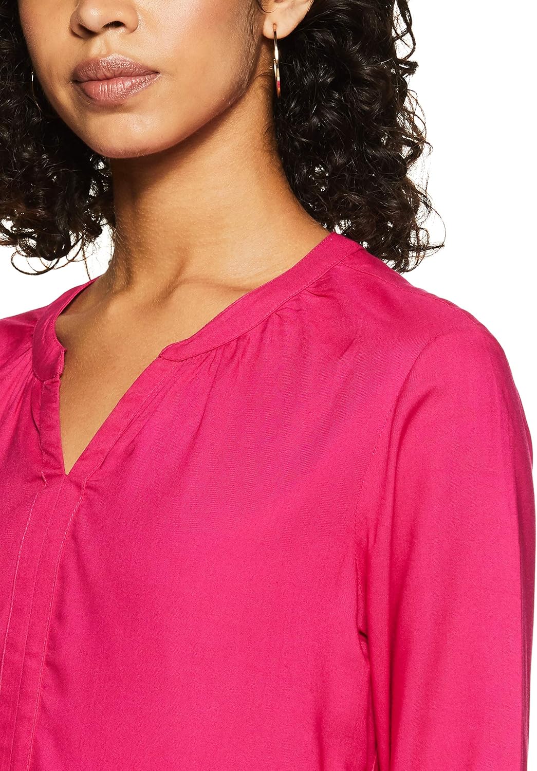 1768523075 Amazon Brand Symbol Womens Solid Regular Fit Top