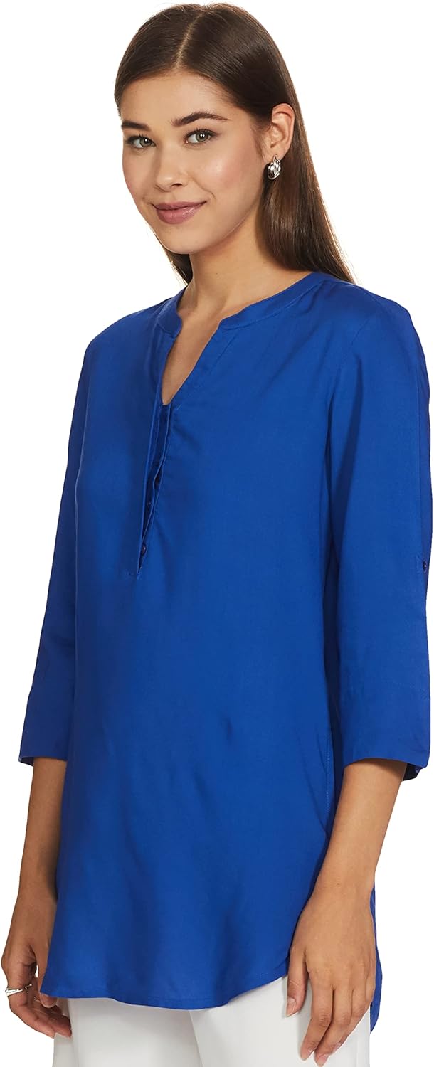 بلوزة بقصة عادية للنساء ولون سادة من امازون براند - سيمبول 12 1769328215 بلوزة بقصة عادية للنساء ولون سادة من امازون براند سيمبول