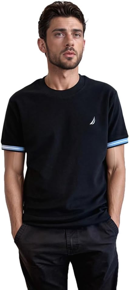 تي شيرت N1R02971 للرجال من ناوتيكا، أسود