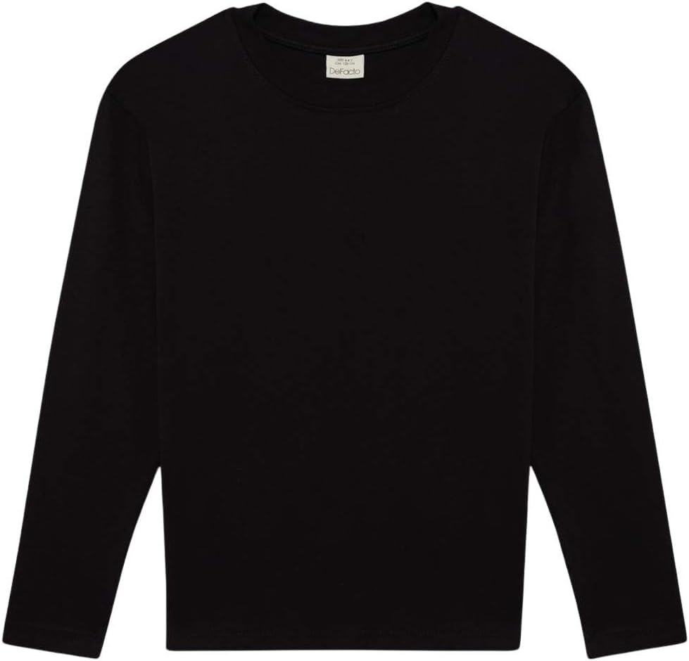 تي شيرت محبوك بأكمام طويلة للأولاد من مجموعة ملابس الأطفال من ديفاكتو