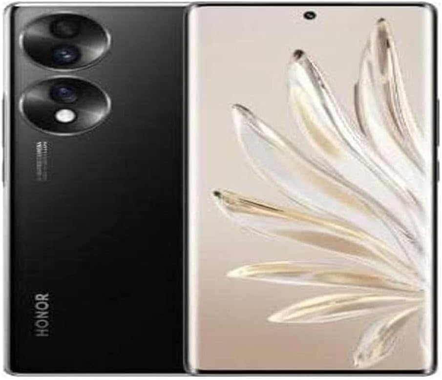 اونر هاتف ذكي 70 ثنائي شرائح الاتصال بذاكرة روم 256GB - RAM 8GB جي اس ام | سي دي ايه 5G مفتوح من المصنع اسود داكن - اصدار عالمي