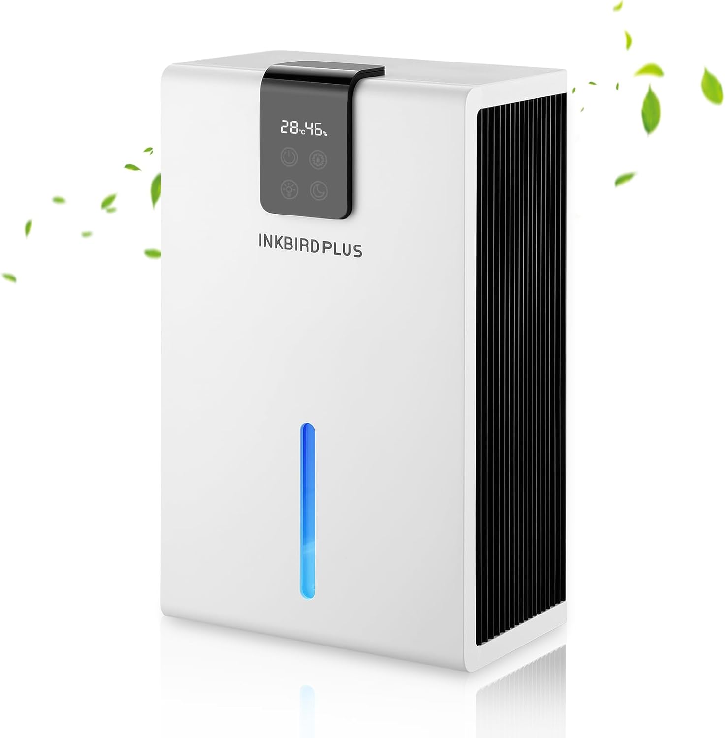 جهاز إزالة الرطوبة للمنزل من انك بيرد، 2.8 لتر مزدوج شبه موصل مع 7 ألوان إضاءة، و3 وظائف واقية، وضع نوم فائق الهدوء لغرفة النوم والمنزل الرطب والحمام وعند تجفيف الملابس