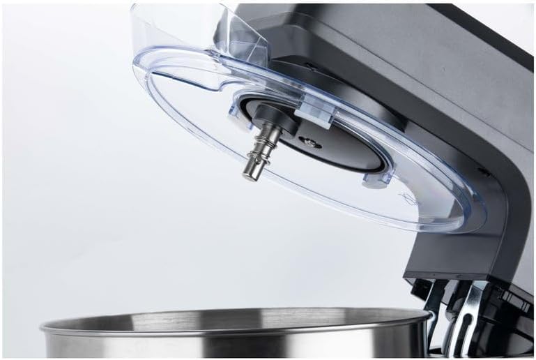 دوتس عجانة كهربائية سعة 8.0 لتر 1100 واط 6 سرعات + خاصية التخمير النبضي خفاقة خطاف الخفق آمنة للغسل في غسالة الأطباق ناقل الحركة الكوكبي المعدني بالكامل مع خاصيه الاقفال 14