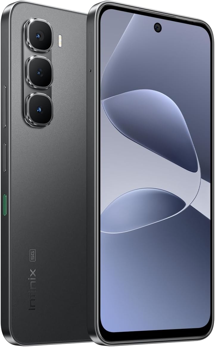 جوال هوت 5G بلس بذاكرة رام 4GB وذاكرة داخلية 256GB، سليك بلاك (أسود)