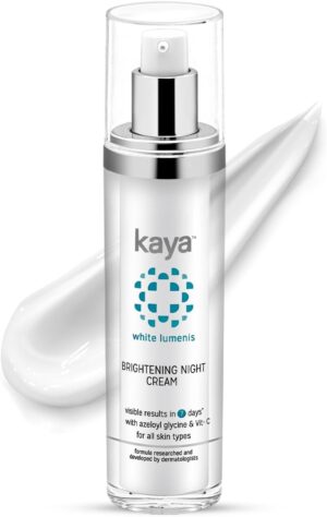 Kaya Clinic Brightening Night Cream, Azelaic Acid & Vitamin C moisturizer for visibly brighter, soft skin, 50 ml