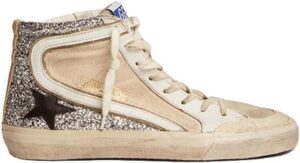 حذاء رياضي عصري عالي الرقبة مسطح كاجوال مطاطي مسطح عادي يرتدي حذاء رياضي برباط جديد للنساء من جولدن جوس