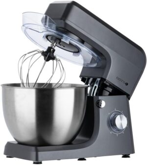 دوتس عجانة كهربائية سعة 8.0 لتر 1100 واط 6 سرعات + خاصية التخمير النبضي خفاقة خطاف الخفق آمنة للغسل في غسالة الأطباق ناقل الحركة الكوكبي المعدني بالكامل مع خاصيه الاقفال