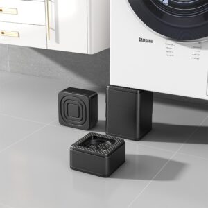 وسادات اكس سبرينج مضادة للاهتزاز، 4 قطع من وسادات تثبيت الغسالة المطاطية الاسود، مخمدات اهتزاز مضادة للحركة لتقليل الضوضاء وامتصاص الصدمات