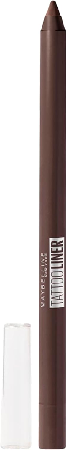 قلم تحديد العين نيويورك تاتو جل من مايبيلين 910 بني غامق وامض، من مايبيلين نيويورك