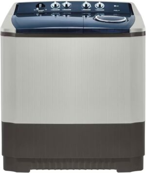 غسالة بحوضين سعة 14 كجم طراز WTT1410OL1 من ال جي، لون رمادي