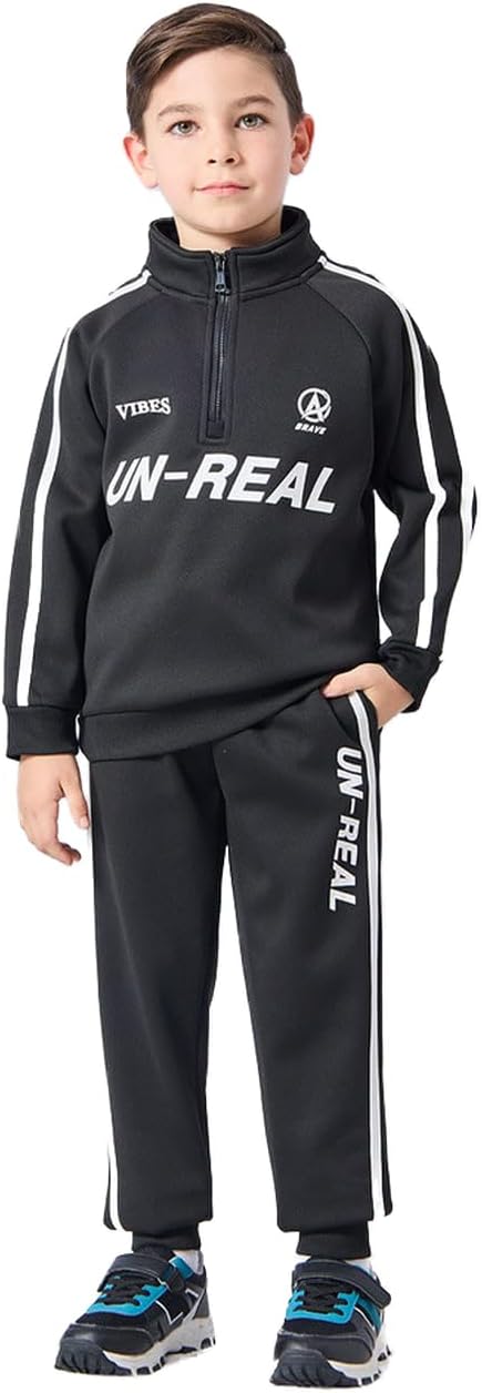 سويت شيرت بياقة مطوية وبنطلون رياضي للأولاد من ريد تاغ (قطعتين)