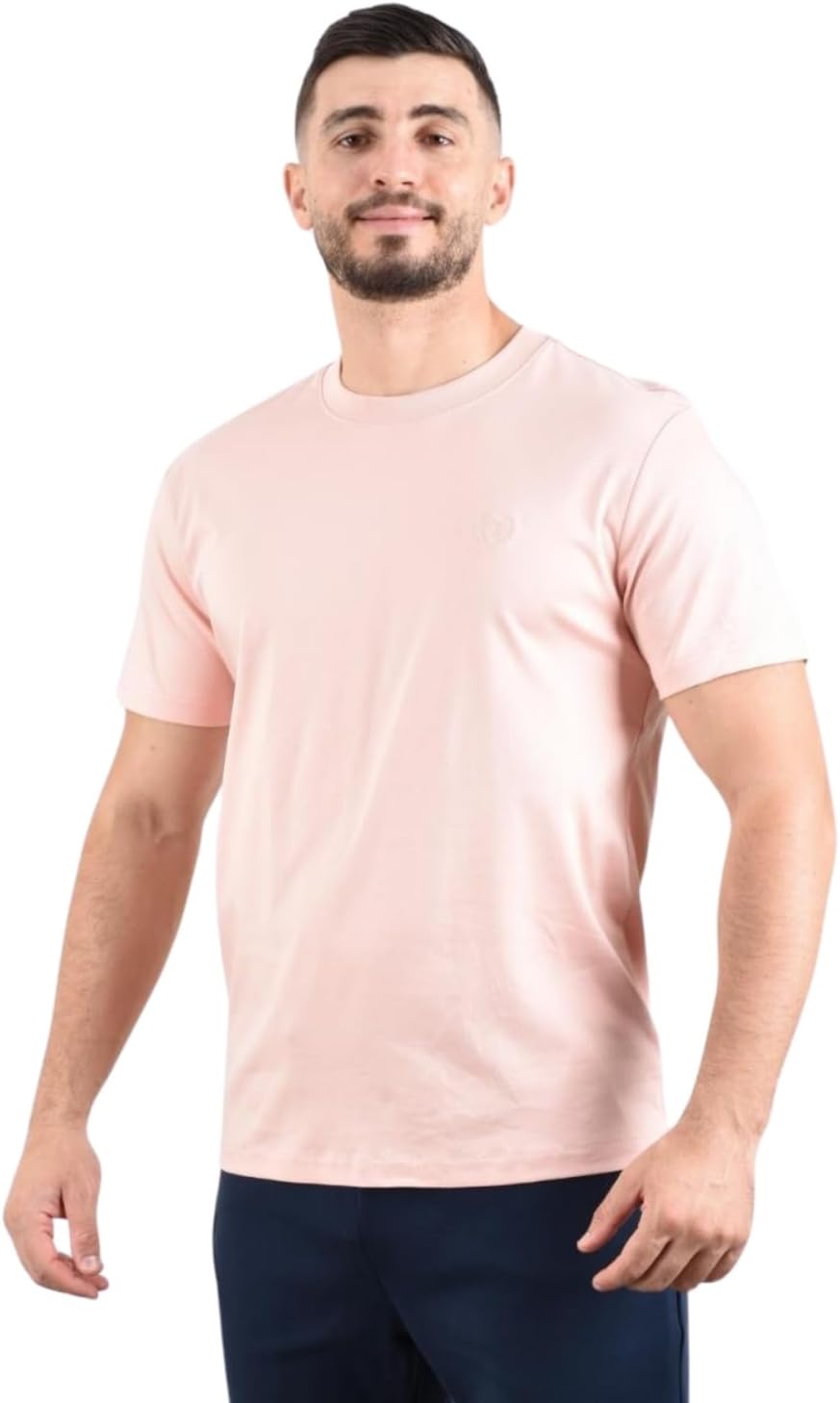 تي شيرت ليكويد تاتش للرجال من جيوردانو، لون بينك