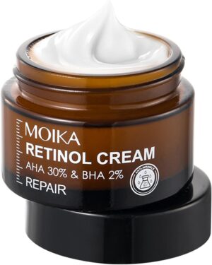 كريم ريتينول مع AHA 30% للوجه، كريم ليلي ونهاري مضاد للشيخوخة للتجاعيد والخطوط الدقيقة، علاج تقشير الوجه للحصول على ملمس ناعم للبشرة، 30 غرام