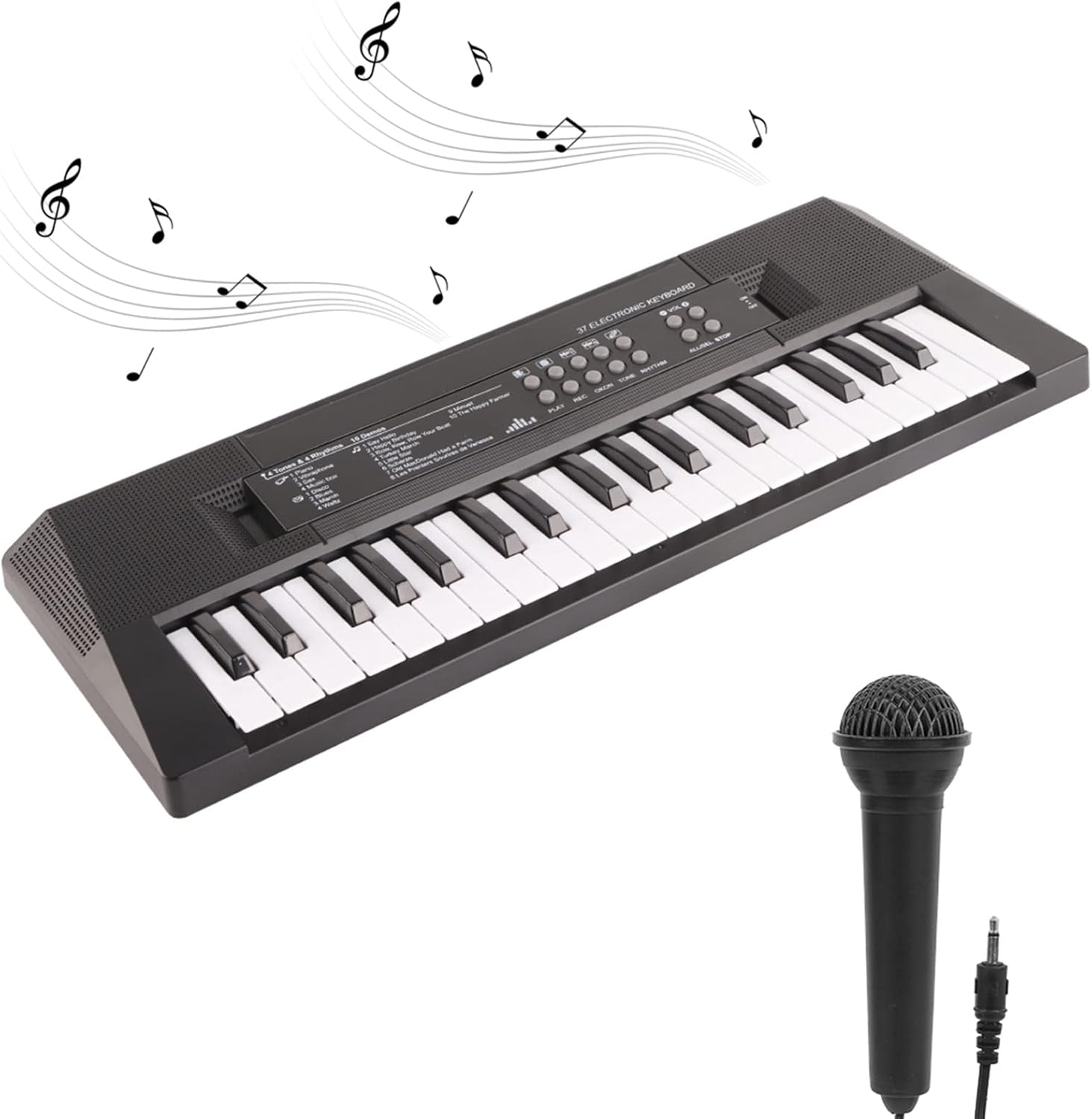 ألعاب تعليمية موسيقية متعددة الوظائف للأطفال من ديناش، لوحة مفاتيح بيانو محمولة بـ37 مفتاح