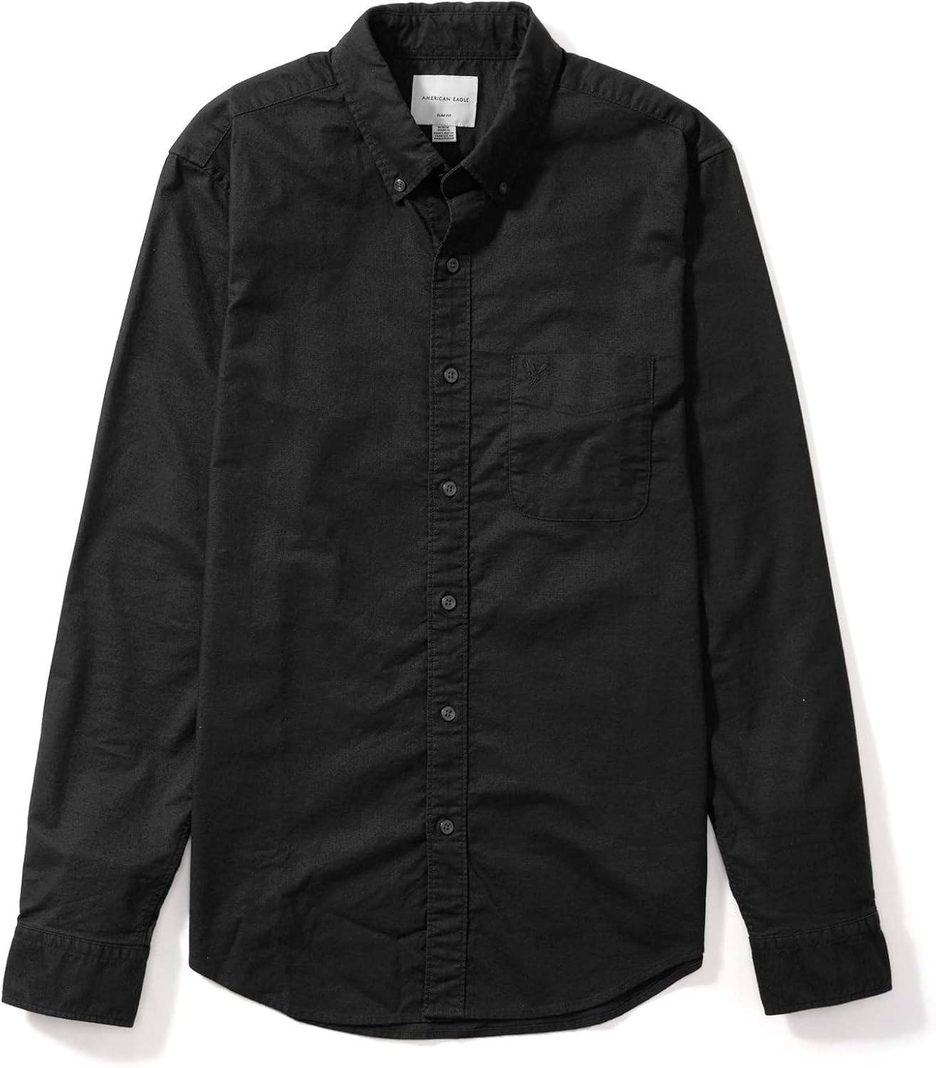 قميص من قماش اوكسفورد مرن بأزرار وقصة ضيقة للرجال امريكان ايجل