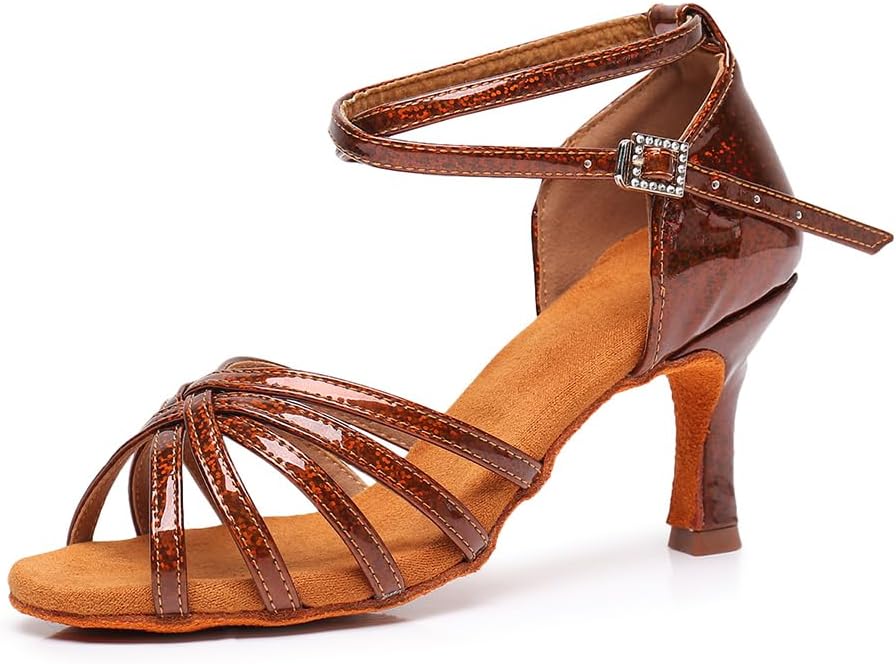 ام اس ماكس حذاء رقص لاتيني بكعب منخفض للبنات الصغيرات السالسا الصغار