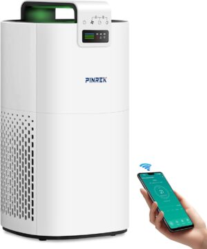 منقي هواء ذكي هيبا 9933S للمنزل والغرف من بينريك، 400 م³/ساعة، تحكم عبر تطبيق واي فاي، فلتر هيبا ترو H13 للغبار والدخان وحبوب اللقاح، منظف هواء 24 ديسيبل مع إطلاق الروائح العلاجية ومستشعر PM2.5