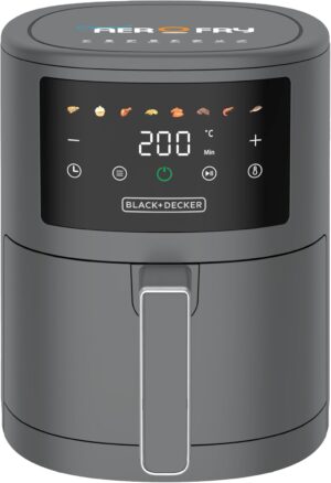 BLACK+DECKER 8 in 1 Digital Air Fryer | 3.5L Capacity with Rapid Air Convection Technology | 1500W Power with Colored LED Display | Auto OFF Function with 3 Beep Shake Reminder | AF3550-B5