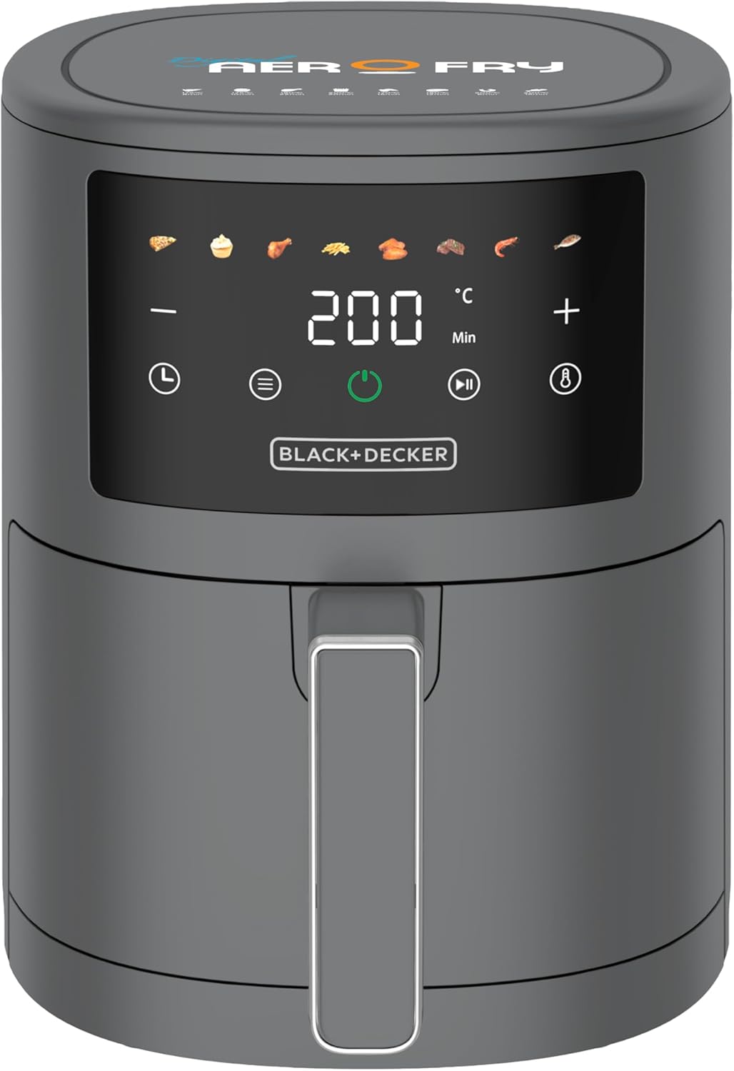 BLACK+DECKER 8 in 1 Digital Air Fryer | 3.5L Capacity with Rapid Air Convection Technology | 1500W Power with Colored LED Display | Auto OFF Function with 3 Beep Shake Reminder | AF3550-B5