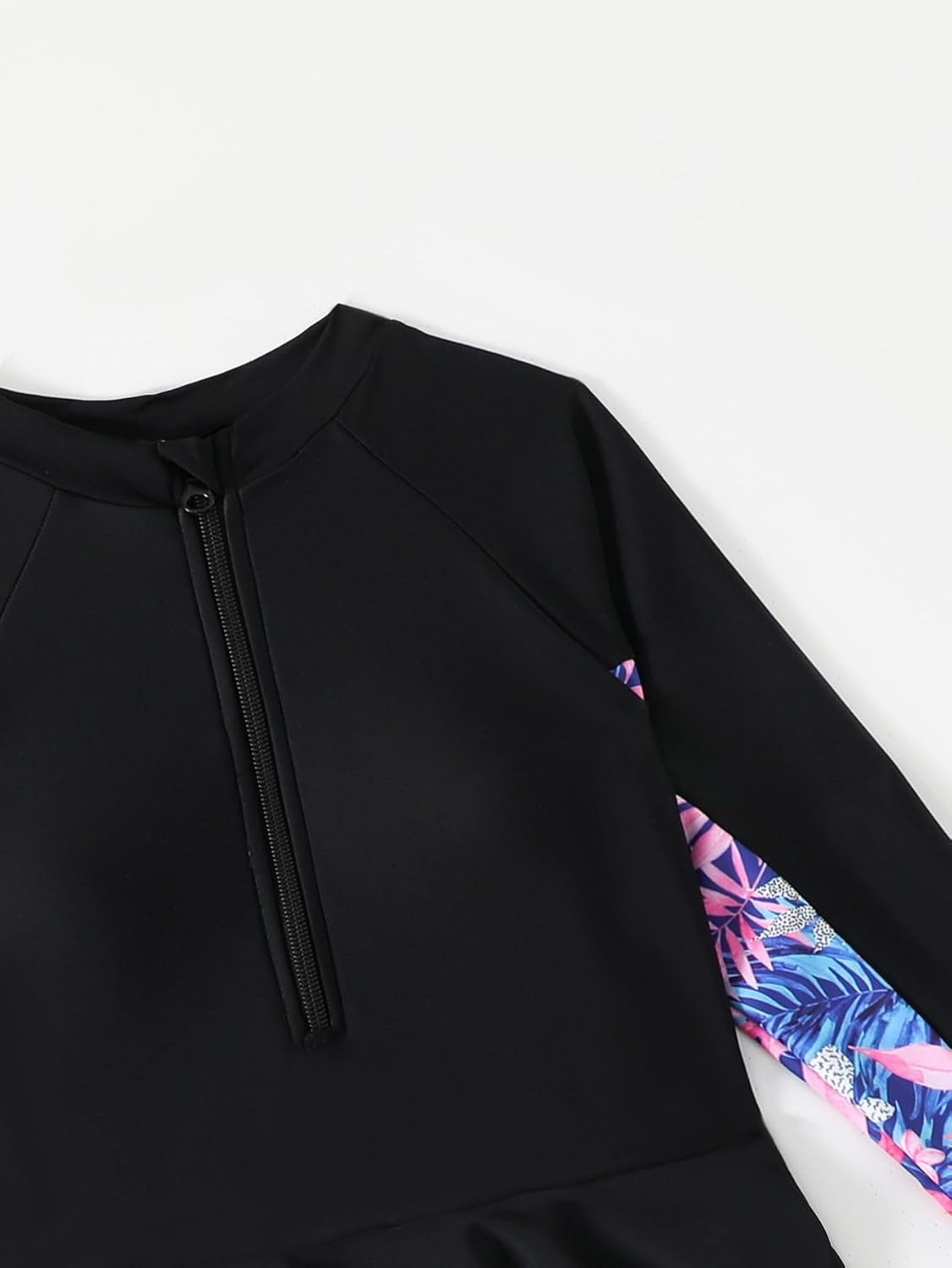 طقم ملابس سباحة إسلامية محتشمة من 3 قطع للبنات بأكمام طويلة للحماية من الطفح الجلدي مع سروال ضيق بتغطية كاملة بعامل حماية من الأشعة فوق البنفسجية 50+ من ستكسي فيث 6 61REJPOe 6L. AC SL1500