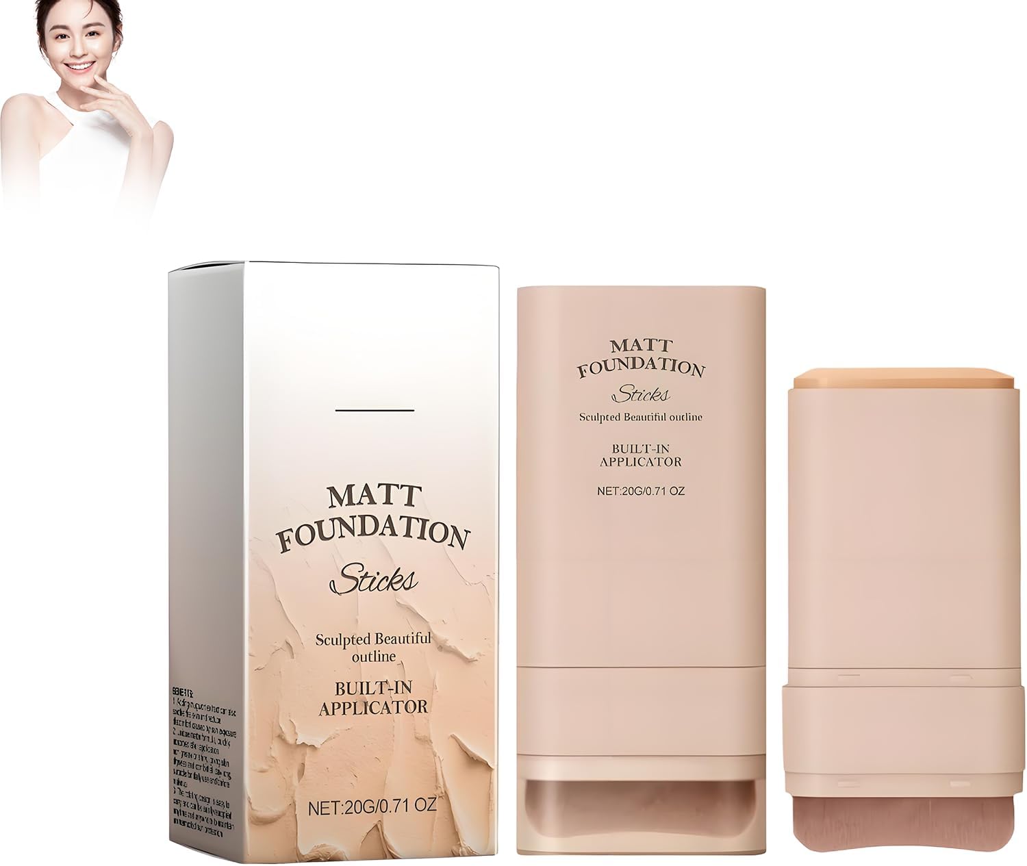 قلم كريم اساس مع فرشاة كريم اساس من ليهيي، ملمس خفيف، كونسيلر شفاف، مرطب وتفتيح البشرة، يدوم طويلا بدون مكياج، مناسب لجميع انواع البشرة