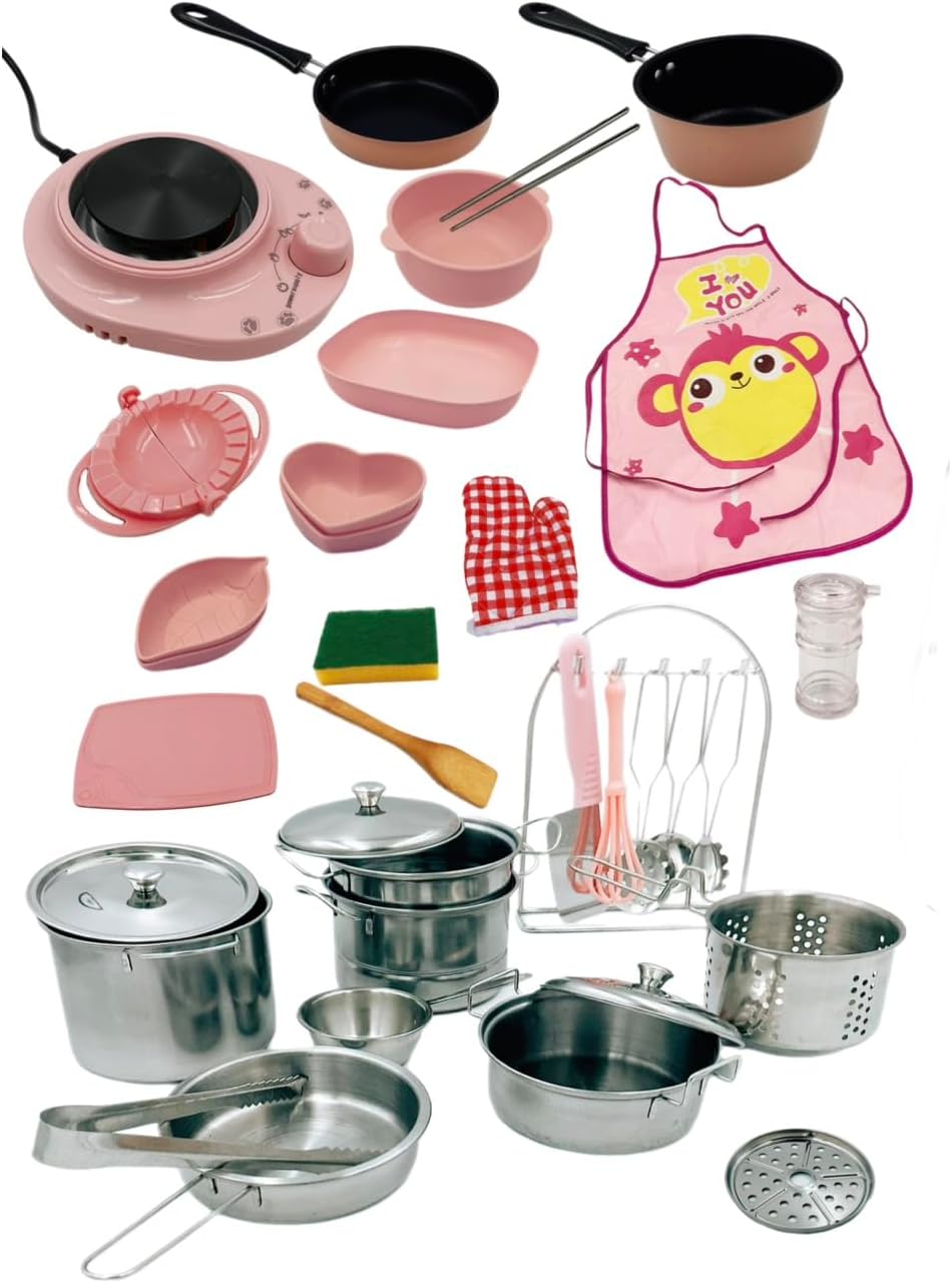 مطبخ حقيقي صغير للأطفال (٣٧ قطعة)
