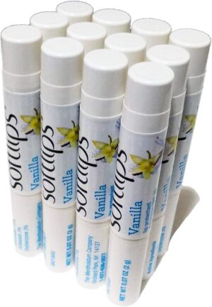 سوفت ليبس مرطب شفاه واقي بعامل وقاية من اشعة الشمس 20، فانيليا (عبوة من 12 عصا)، لنوع البشرةجافة