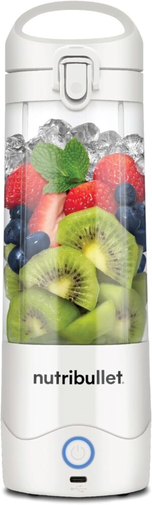 خلاط محمول ان بي سعة 475 مل من نوتري بوليت - لون اوف وايت - موديل NB-PB475W، أبيض