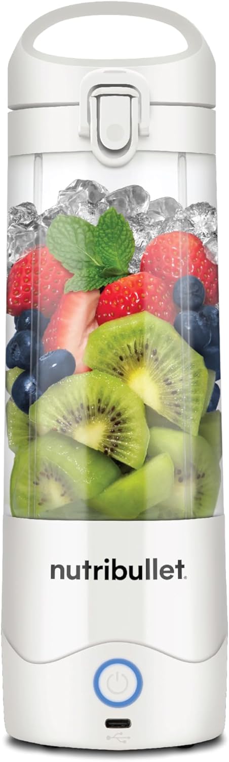 خلاط محمول ان بي سعة 475 مل من نوتري بوليت - لون اوف وايت - موديل NB-PB475W، أبيض