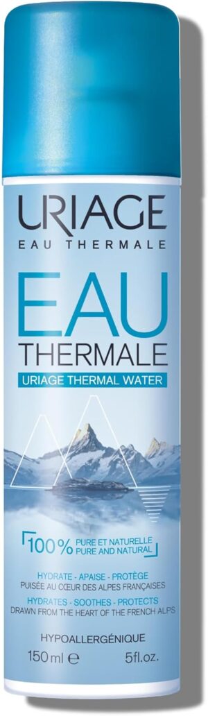 URIAGE Face Mist with Uriage Thermal Water, 100% pure & natural I + 32% of hydratation after 1 hour. Hydrates, soothes, protects. Fresh spray, Multi-purpose, for the whole family 150ML