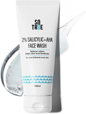 غسول وجه بحمض الساليسيليك 2% من سوتروي، للبثور وحب الشباب لبشرة نظيفة ونقية ومتالقة ويقلل من حب الشباب والزيوت الزائدة والبثور لجميع انواع البشرة، غسول شفاف، 100 مل
