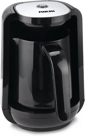 نيكاي ماكينة تحضير القهوة التركية 400-480 واط مع كوب سعة 0.25 لتر NTC554T، أسود