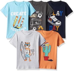 T2F boys Boys Half Sleeve Tshirt T-Shirt (pack of 5)