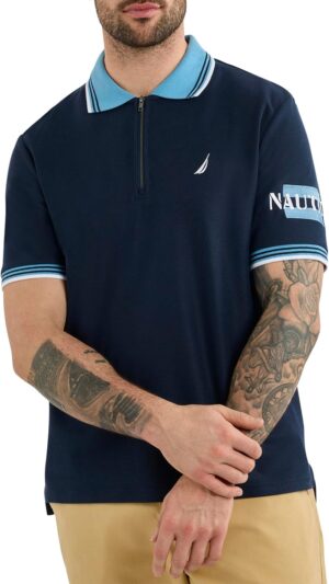 تيشيرت كلاسيك او دي للرجال طراز N1R03000 من ناوتيكا، (1 قطعة) بلون كحلي داكن